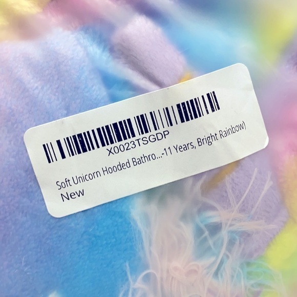 Robe Girls Unicorn Tie Waist Hooded Fits Girls 10-11 Height 60-63” - Picture 4 of 9